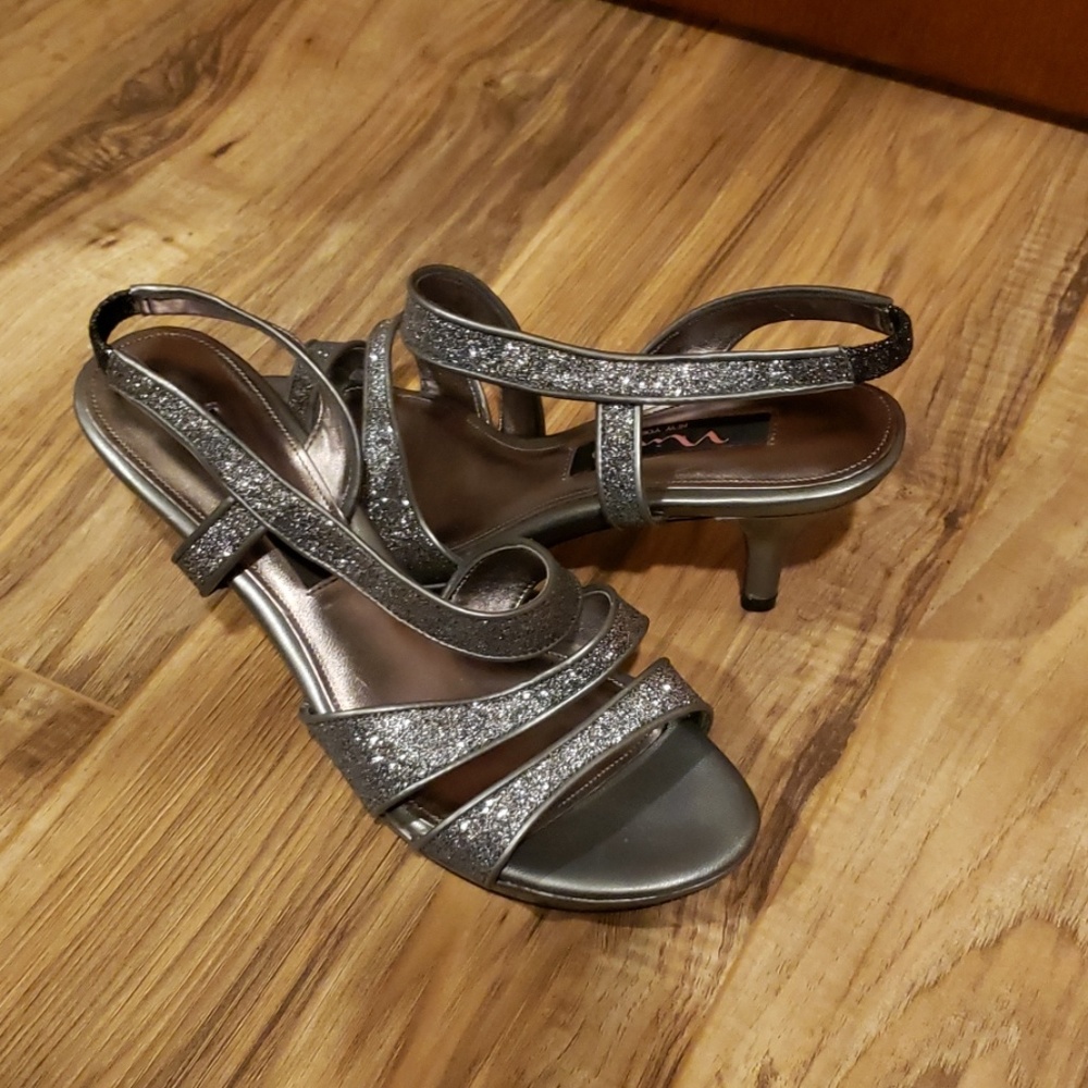 Nina New York Silver Sparkle Shoes
